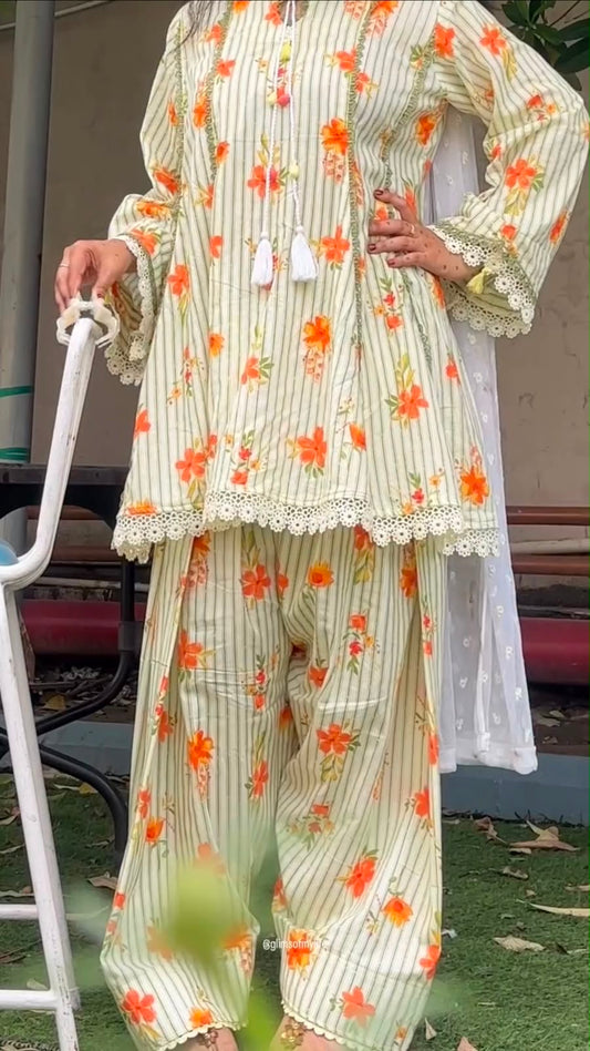 Royal Farshi Suit Set – Pure Natural Crepe Elegance