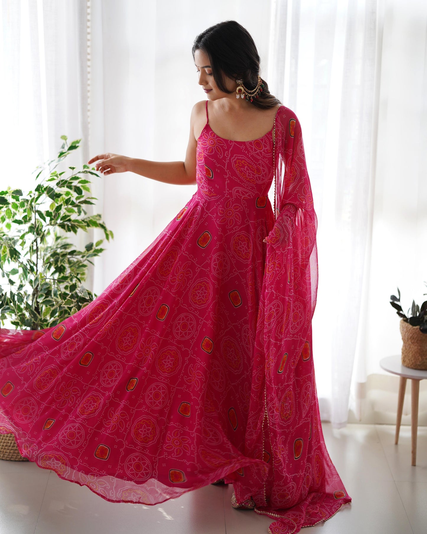 Elegant Printed Anarkali