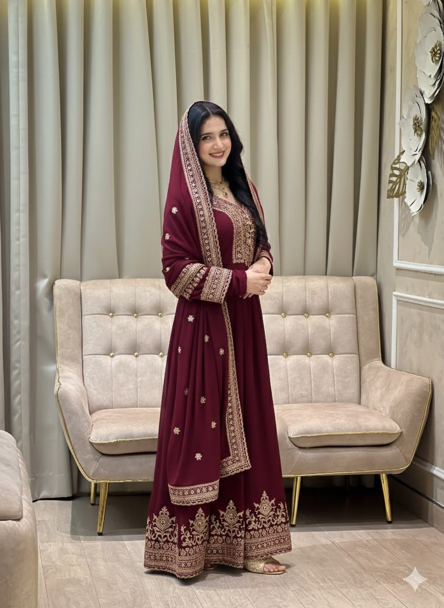 Shehzaadi Grace Sequence Work Gown