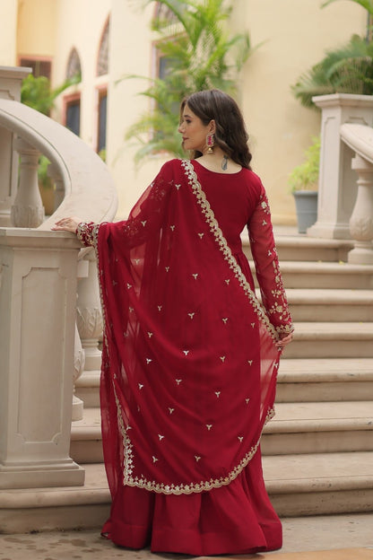 Simple Party Gown – Stylish Embroidered Outfit