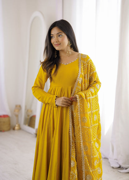 Regal Festive Anarkali – Premium Chanderi Collection