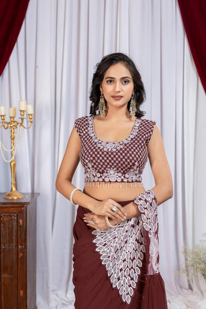 Ready-to-Wear Drape Saree with Stylish Blouse