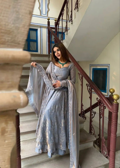 Zehra Royale Fendy Silk Anarkali Set