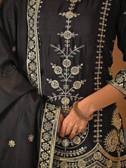 Designer Party Wear Top Sharara Palazzo Set