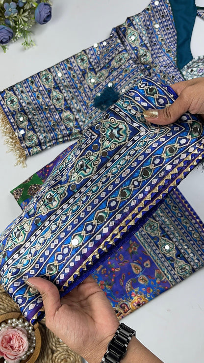 Rangriti Mirror Luxe Japan Satin Saree
