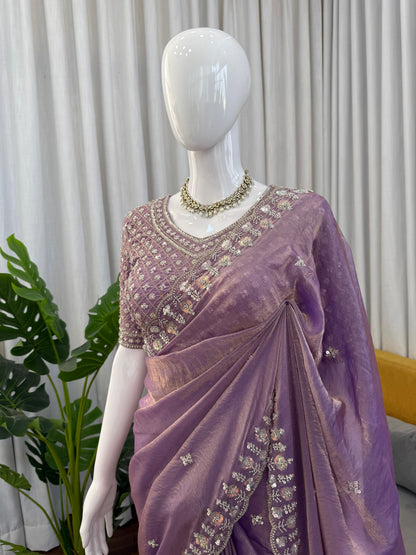 Crystal Grace Beads Saree