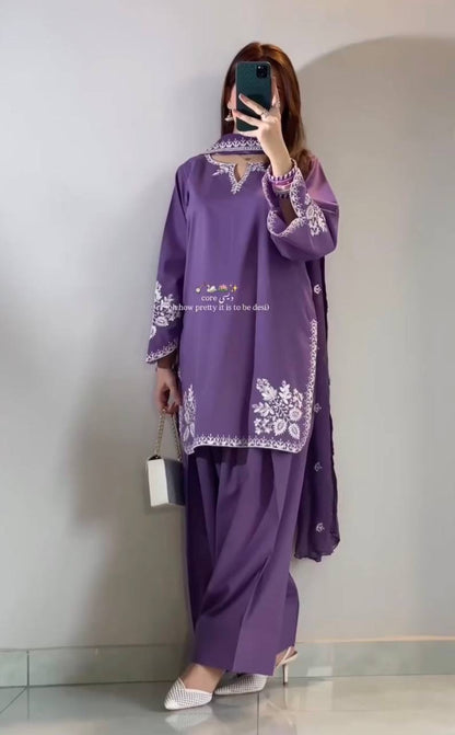 Nawabi Grace Suit – Embroidered Farshi Salwar Collection