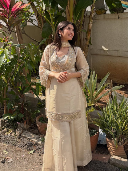 Mirror Majesty Sharara Set – Chinon 4 Piece Designer Outfit