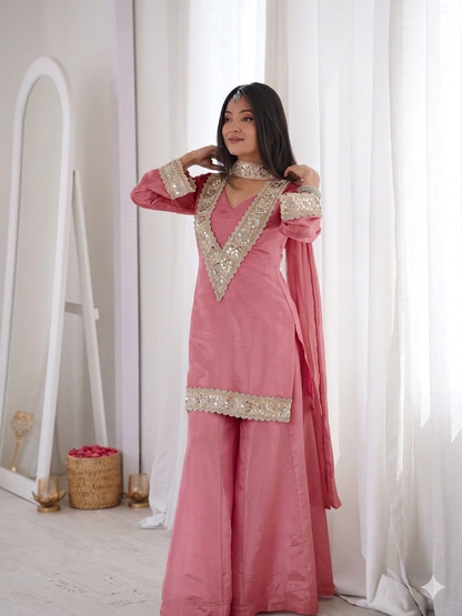 Mirror Majesty Sharara Set – Chinon 4 Piece Designer Outfit