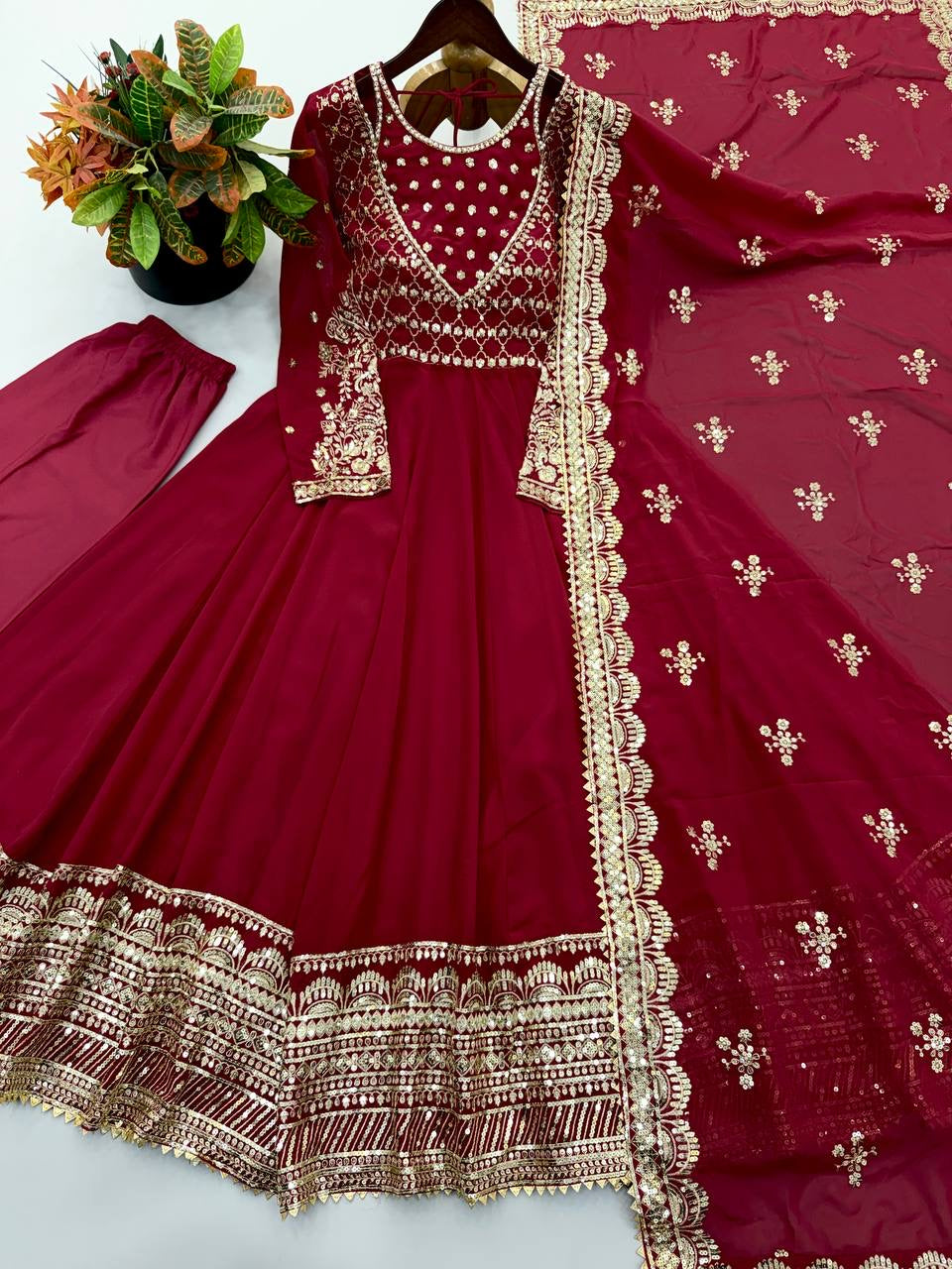 Dream Flair Gown Set – Designer Embroidered Outfit