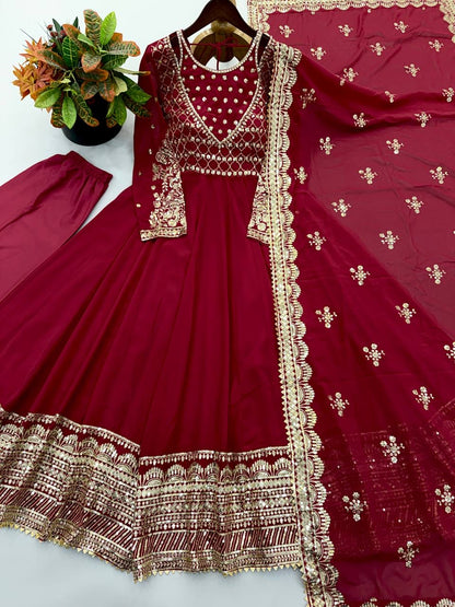 Dream Flair Gown Set – Designer Embroidered Outfit