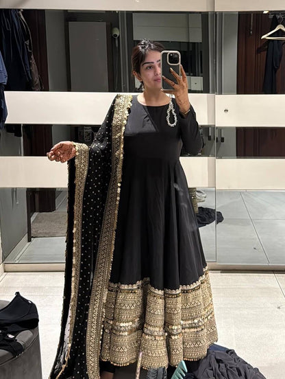 Midnight Black Anarkali