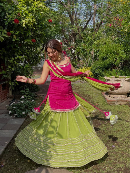 Mirror Muse Lehenga Set – Fendy Silk Festive Elegance