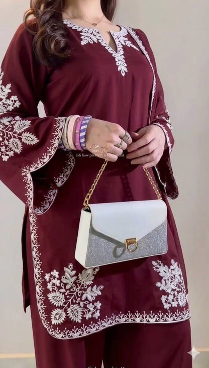 Nawabi Grace Suit – Embroidered Farshi Salwar Collection