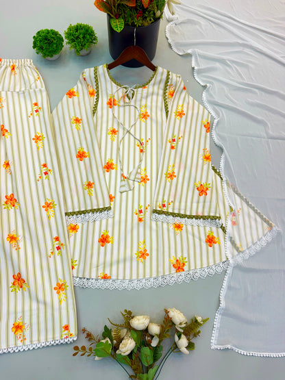 Royal Farshi Suit Set – Pure Natural Crepe Elegance