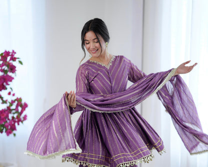 Noor-E-Ethnic Mirror Work Suit Set