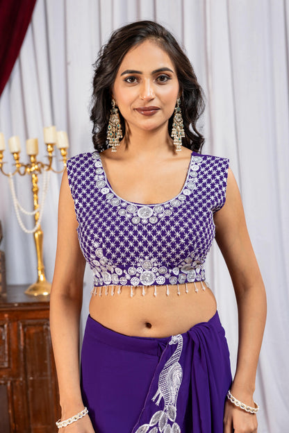 Ready-to-Wear Drape Saree with Stylish Blouse