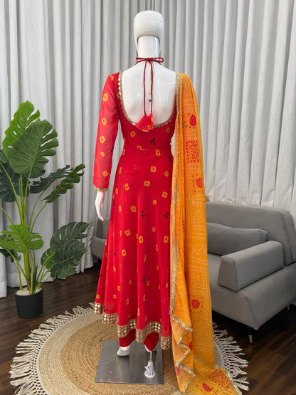 Digital Print & Real Mirror Work – Festive Wear for Women