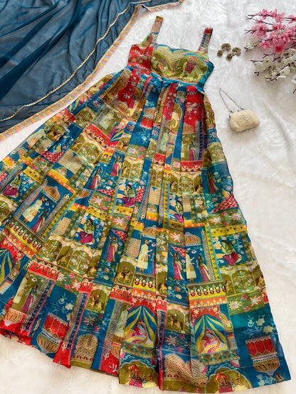 Zarika Luxe Organza Anarkali Gown