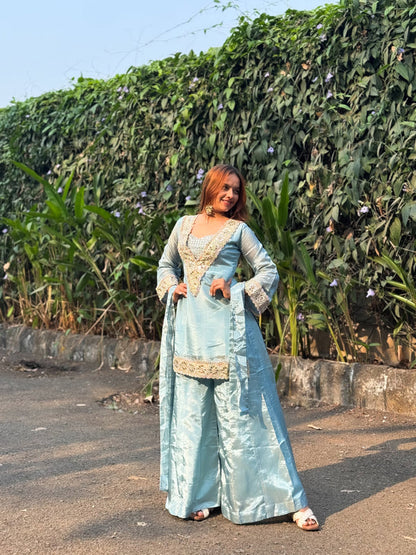 Mirror Majesty Sharara Set – Chinon 4 Piece Designer Outfit