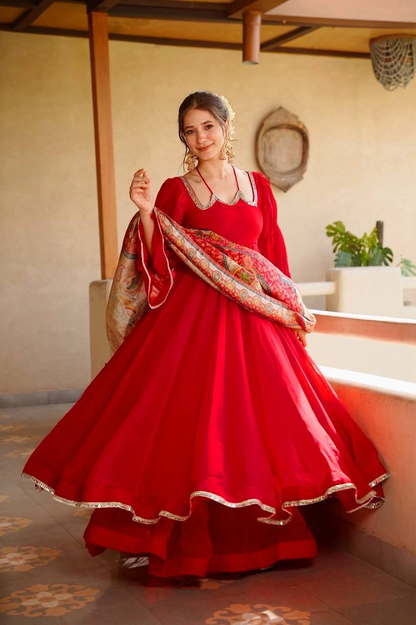 Heritage Flair Anarkali – Tabby Silk Occasion Wear