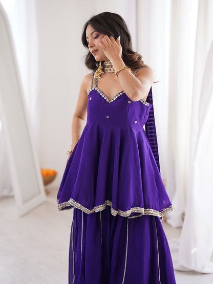 Mirror Belt Plazzo Set – Chinon Designer Outfit