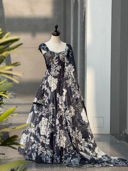 Flame Elegance Corset Lehenga Set