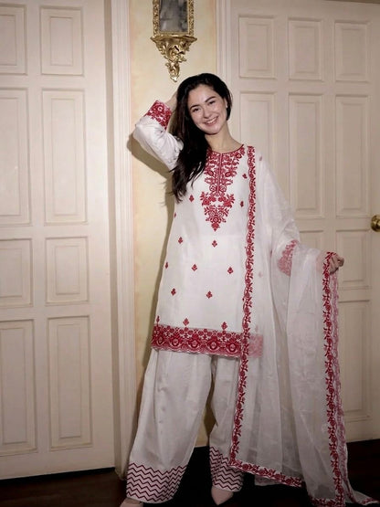 Kurta with Farshi Pant & GMY Silk Dupatta
