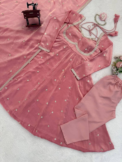 Meher Grace Fendy Silk Anarkali Set