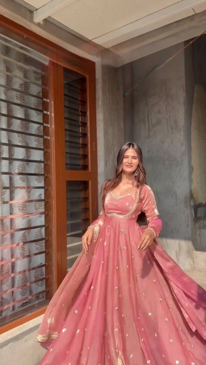 Meher Grace Fendy Silk Anarkali Set