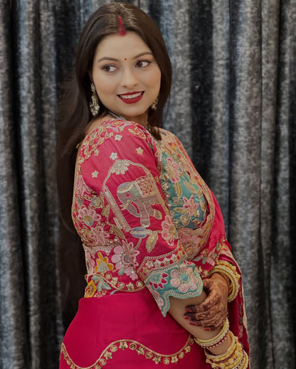 Soft Rangoli Silk Saree With Stitched Blouse